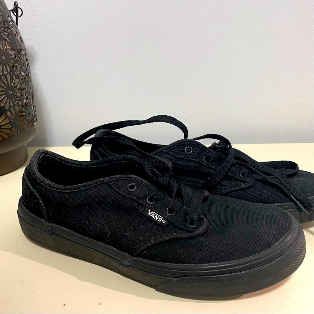 Vans black sneakers kids size 4
